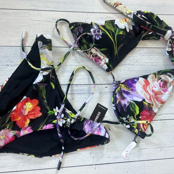 nwt express scoop high leg bikini swimsuit - Picture 1 of 3